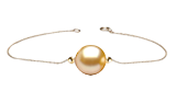 Collier chaine or avec perle dorée des philippines, mers du Sud. Un bijou fantastique